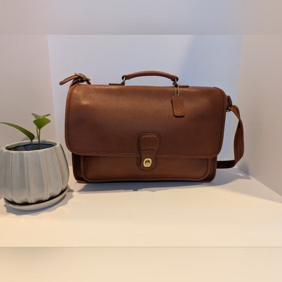 Vintage Coach Metropolitan Brief In British Tan 5180 Unisex
